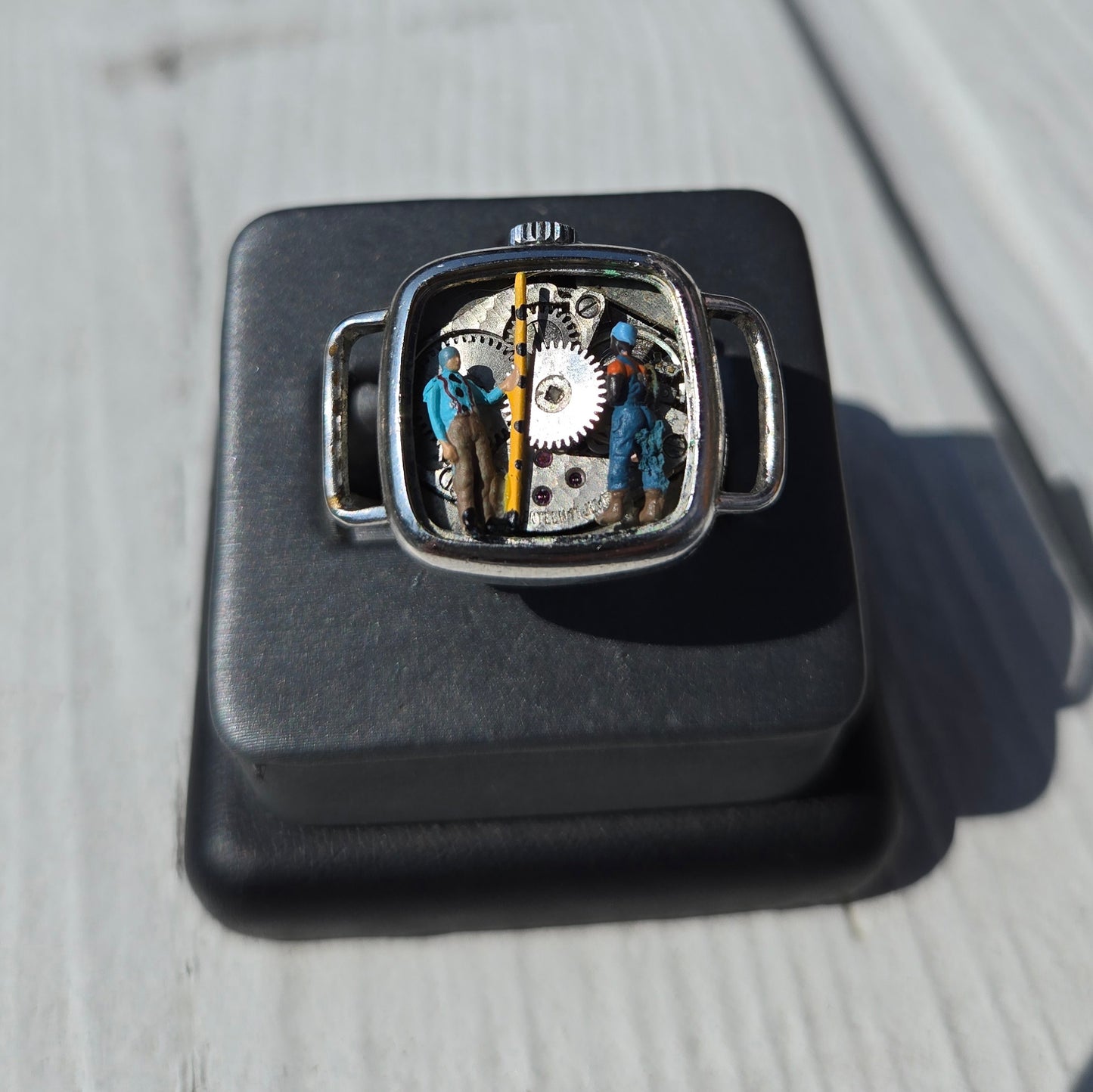 Watch Parts Diorama 925 Ring by Dan Tanenbaum