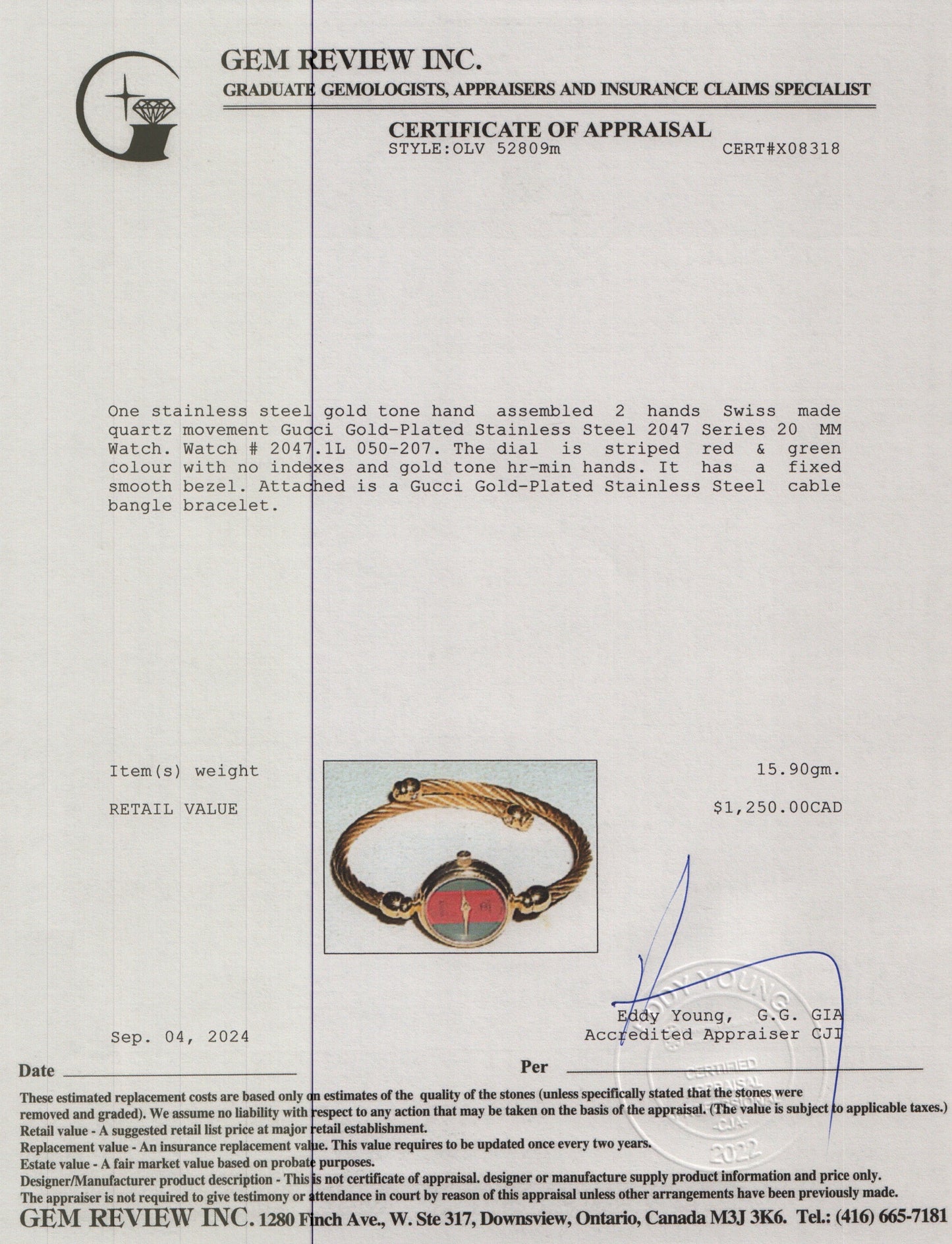 <GUCCI> Bangle Watch