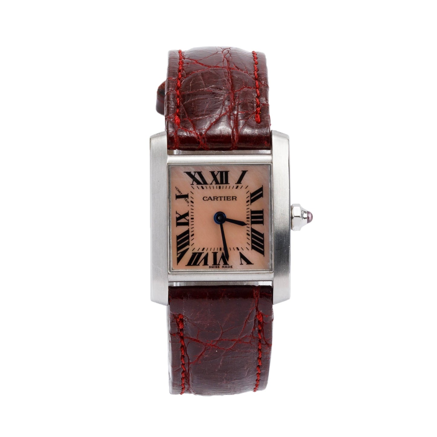 <CARTIER> Tank Francaise w/ Pink Mother of Pearl Dial Quartz Watch