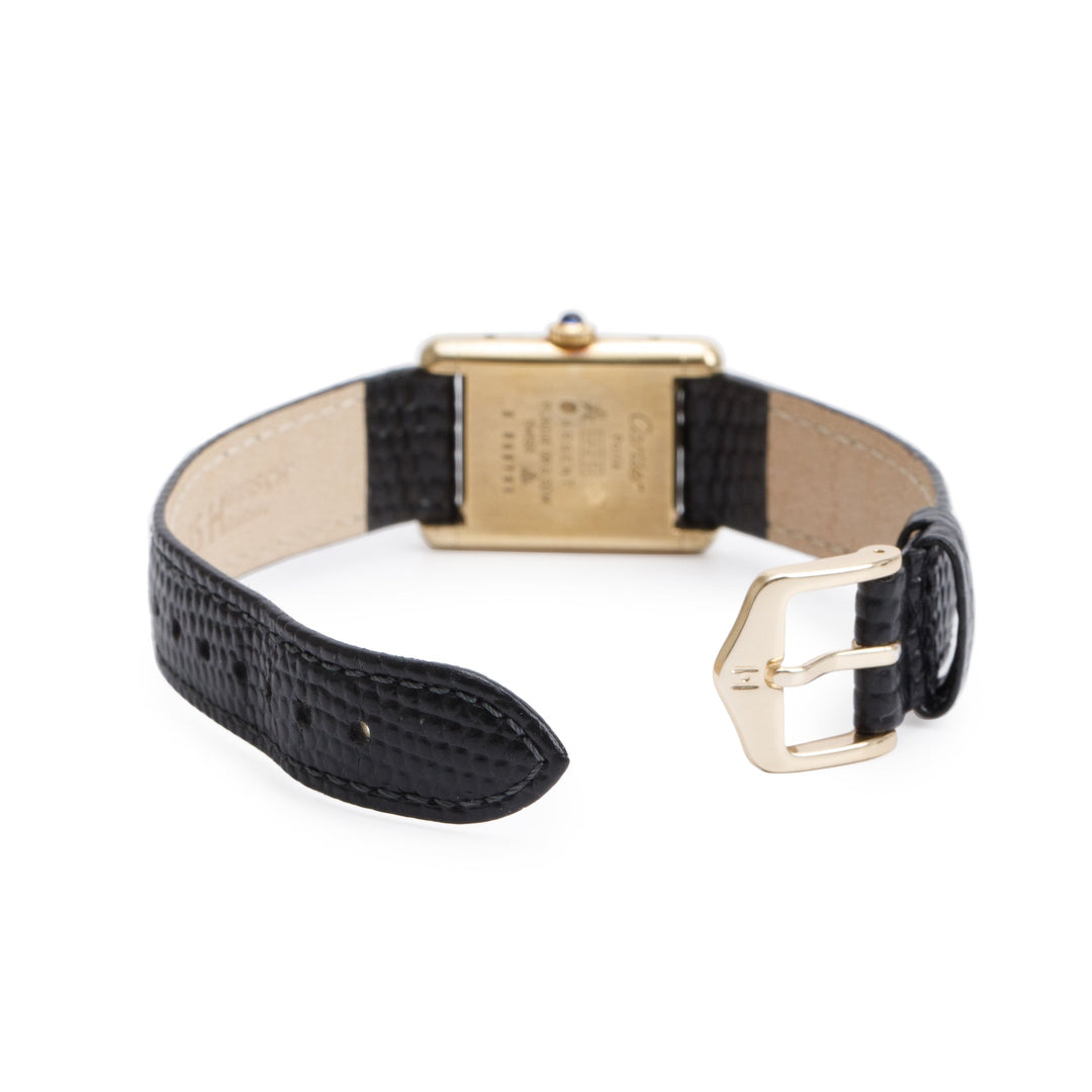 <CARTIER> 18k Gold
Vermeil Must de Cartier Tank Manual-Wind
Watch w/ Box