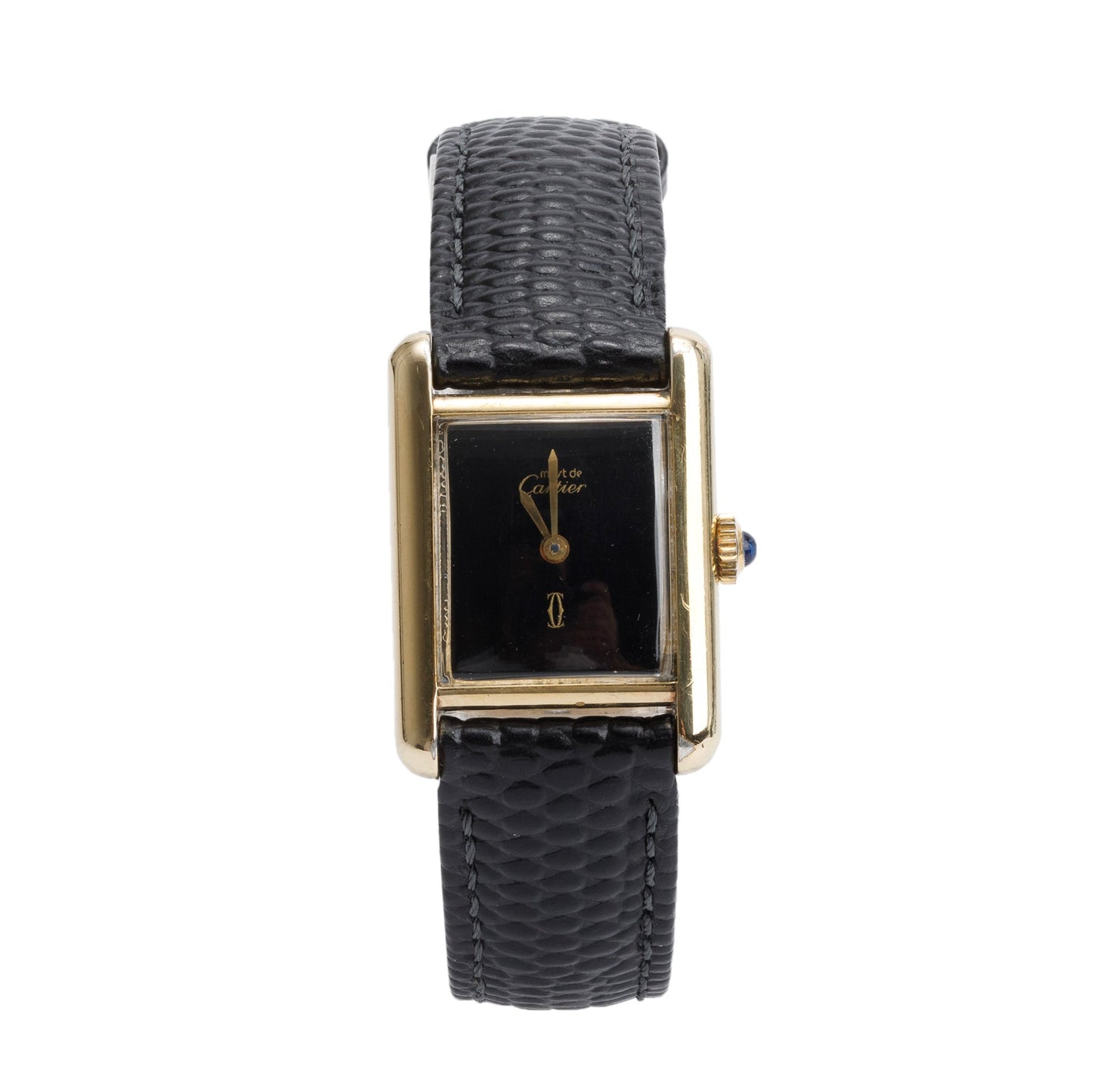 <CARTIER> 18k Gold
Vermeil Must de Cartier Tank Manual-Wind
Watch w/ Box