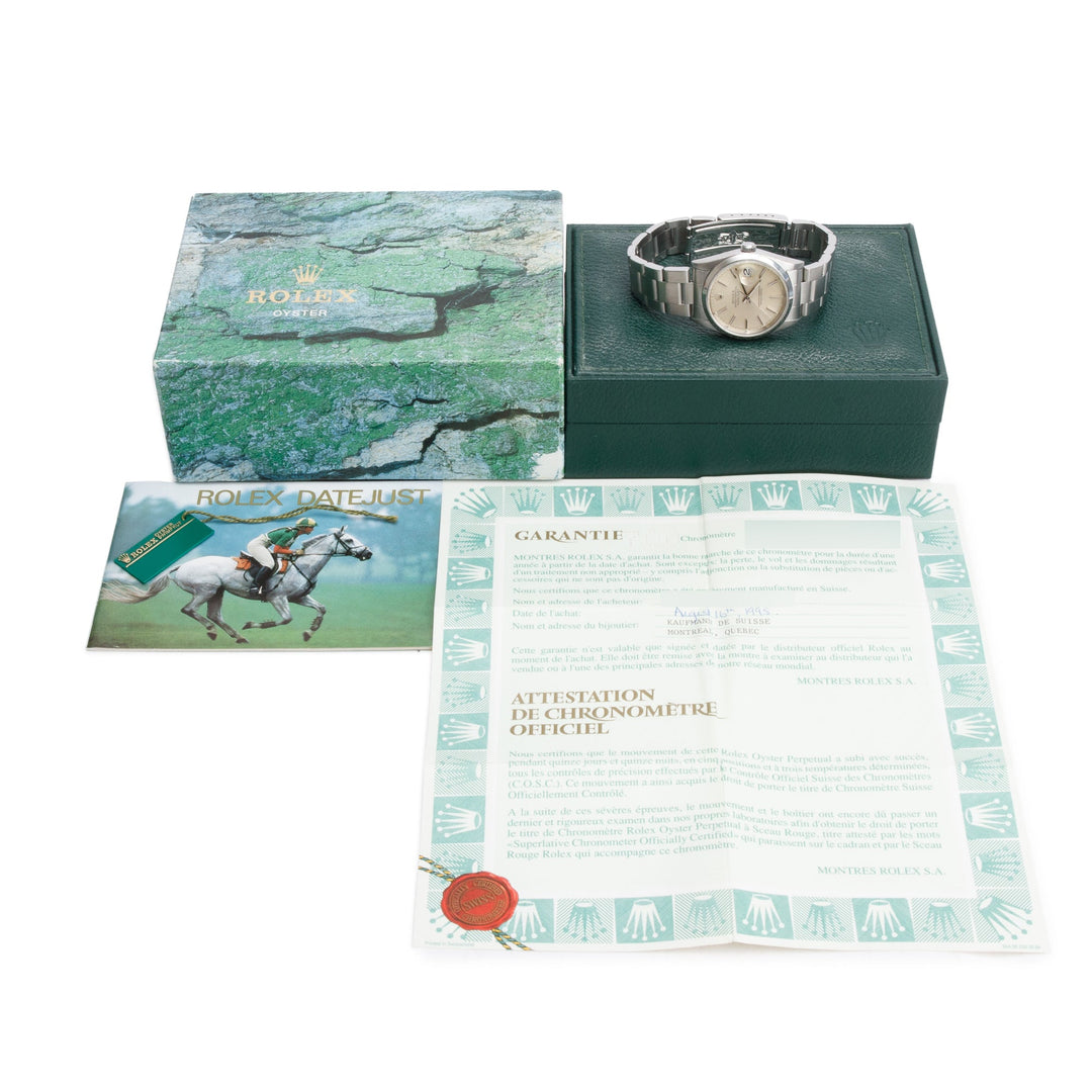 <ROLEX> 1995 Oyster Perpetual Datejust 36mm 16200 w/ Box & Papers