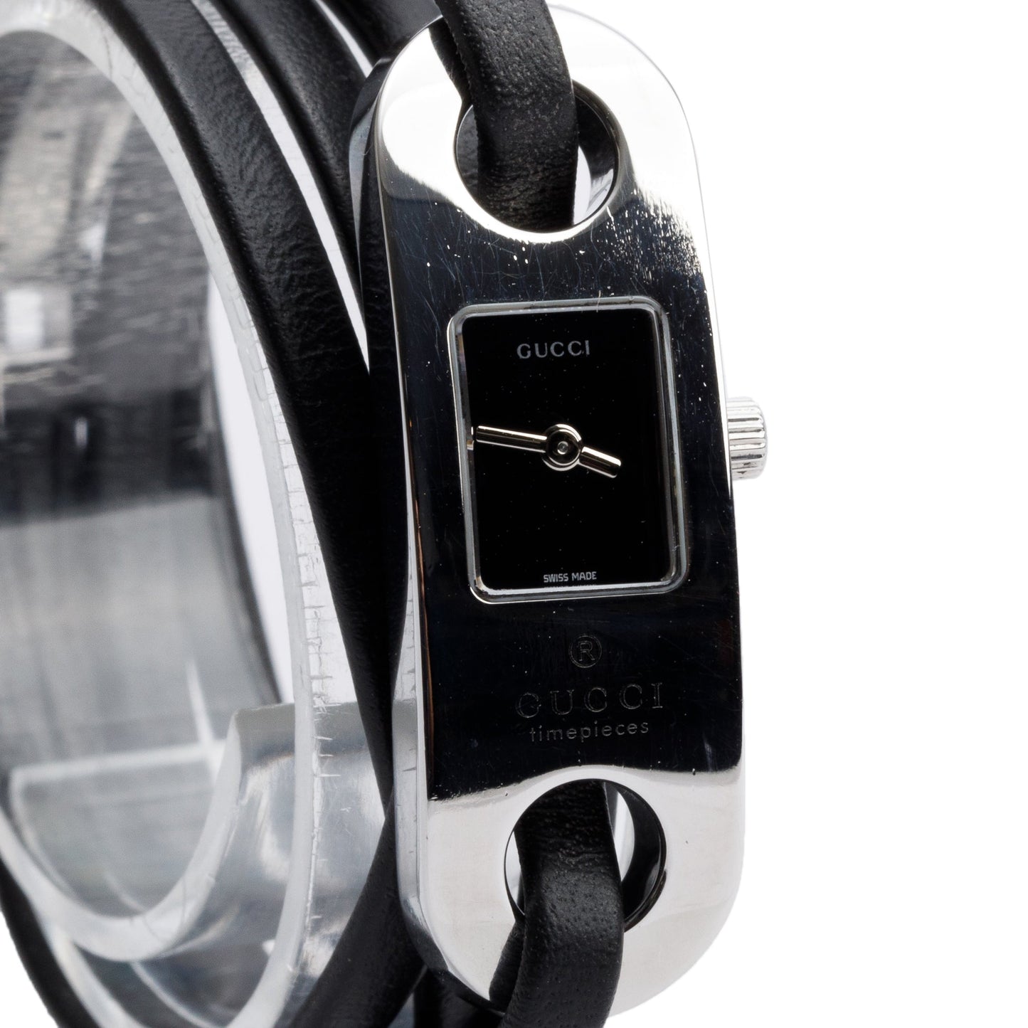 <GUCCI> Leather Accessory Watch
