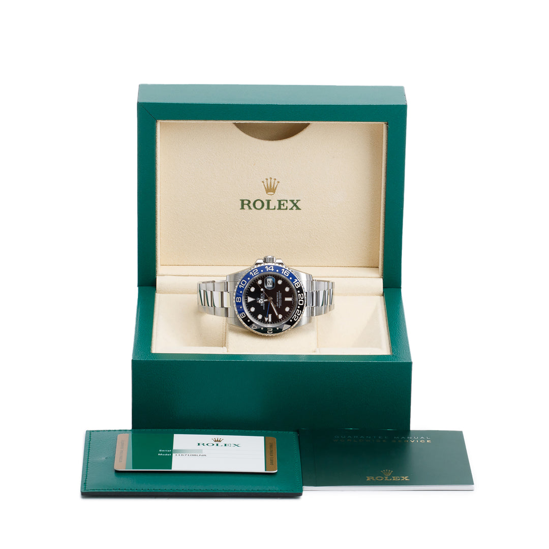 <ROLEX> 2017 GMT-MASTER II "BATMAN" w/ Box & Papers