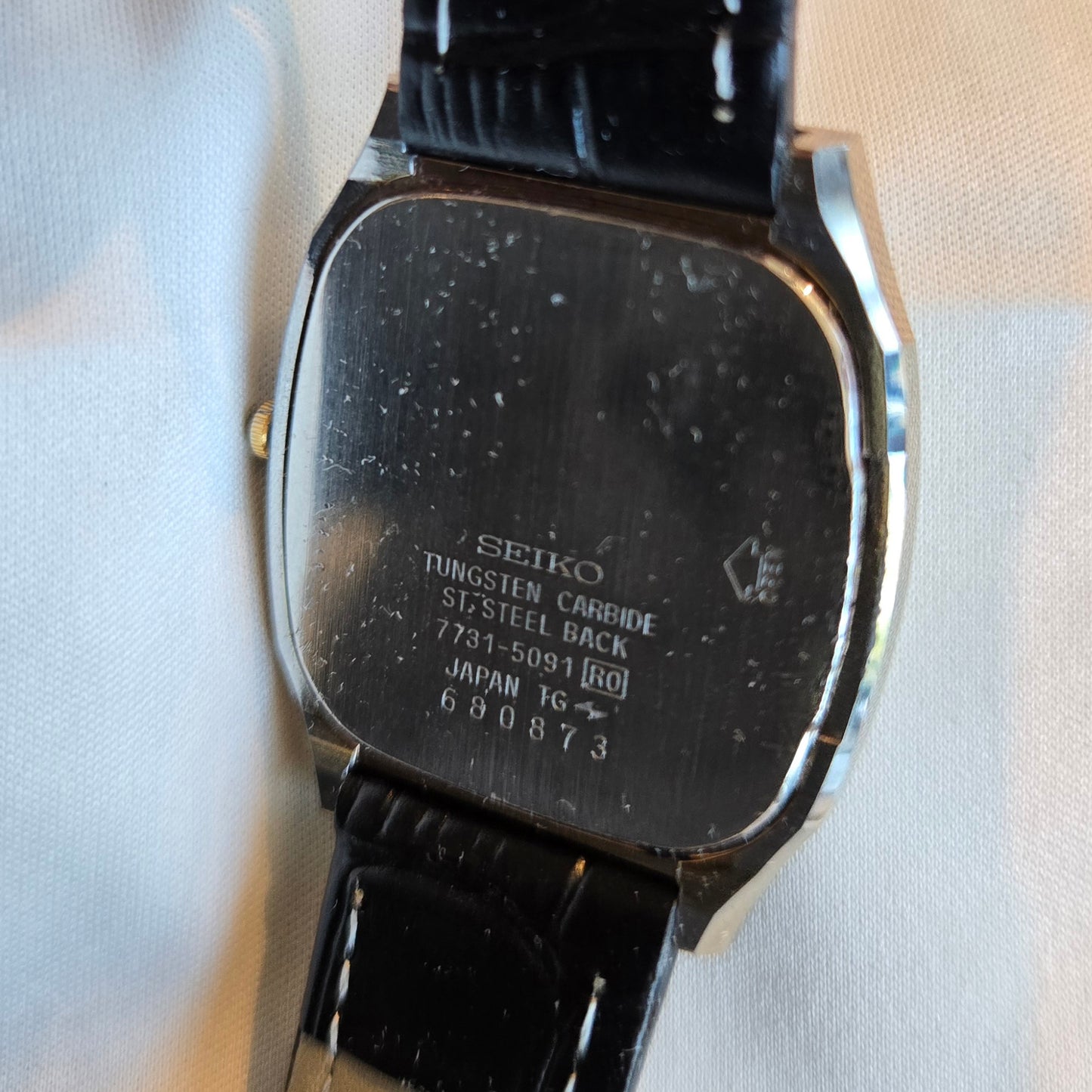 <SEIKO> Dolce Textured dial Tungsten Carbide Quartz watch