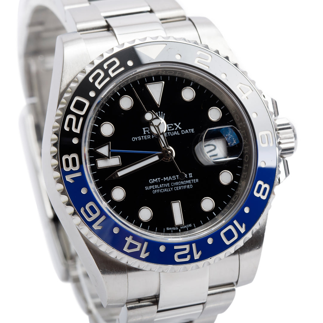 <ROLEX> 2017 GMT-MASTER II "BATMAN" w/ Box & Papers
