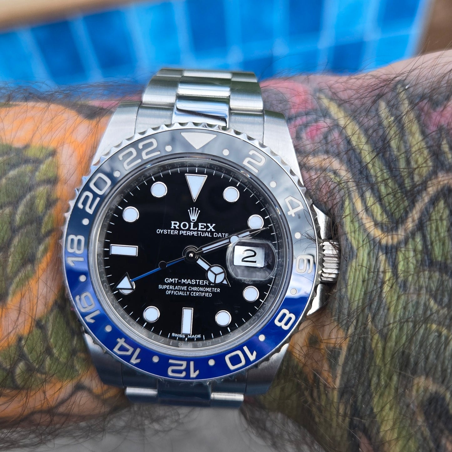 <ROLEX> 2017 GMT-MASTER II "BATMAN" w/ Box & Papers