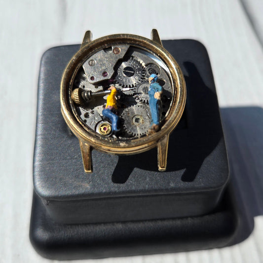 Watch Parts Diorama 925 Ring by Dan Tanenbaum