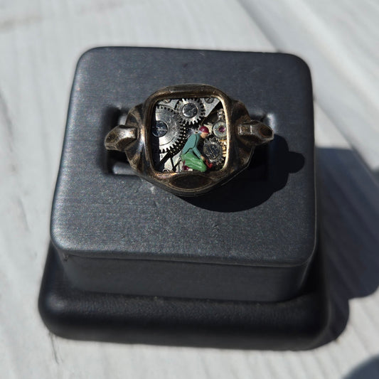 Watch Parts Diorama 925 Ring by Dan Tanenbaum