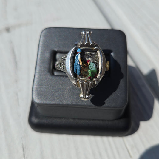 Watch Parts Diorama 925 Ring by Dan Tanenbaum