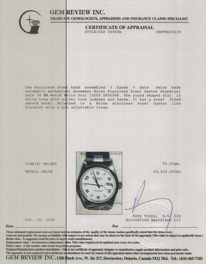 <ROLEX> Oyster Perpetual Date 34mm Automatic