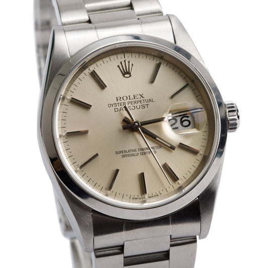 <ROLEX> 1995 Oyster Perpetual Datejust 36mm 16200 w/ Box & Papers