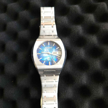 <ORIENT> Vintage 70's Automatic Watch 27 Jewels w/ Blue Mother of Pearl Dial