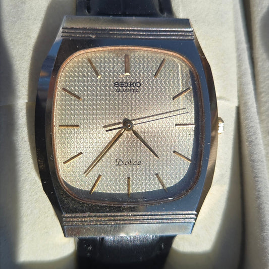 <SEIKO> Dolce Textured dial Tungsten Carbide Quartz watch