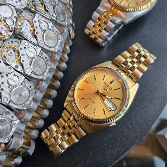 <SEIKO> 5 Day-Date w/ Fluted Bezel & Jubilee s.226589