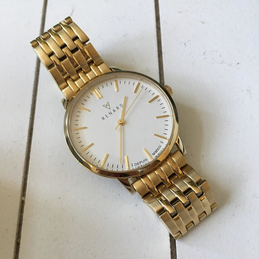<RENARD> 35mm Elite Quartz NOS w/ metal bracelet