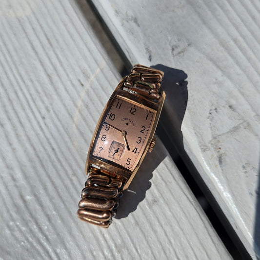<LORD ELGIN> Vintage 1940's 14K GF Mechanical Watch