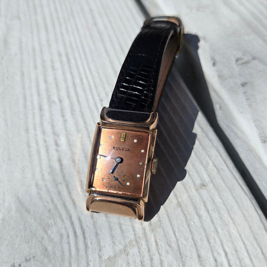 <BULOVA> Vintage 1940's 14K GF Mechanical Watch