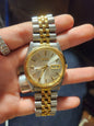 <SEIKO> QUARTZ "Day-Date" w/ Fluted Bezel & Jubilee Bracelet #920060